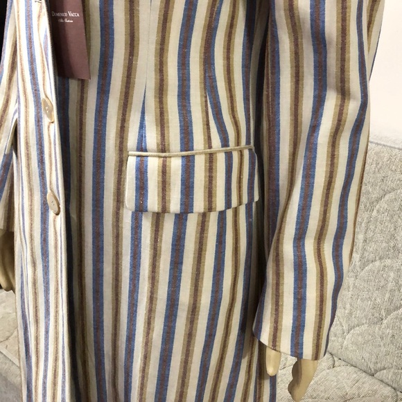 NWT DOMENICO VACCA LINEN COAT SIZE 44 - Picture 5 of 11